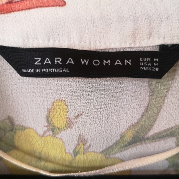Zara Sheer Flowered Blouse - Picture 3 of 3